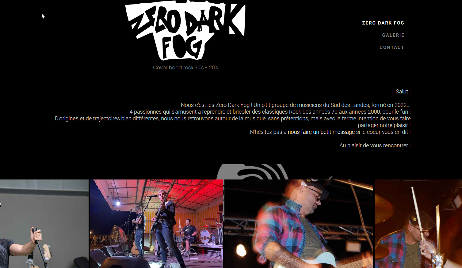 Groupe de rock Zero Dark Fog
